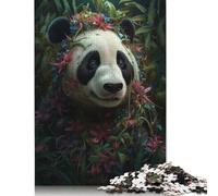 1000 Piece Panda Flowers Plants Magic Jigsaw Wooden Puzzle Adult Jigsaw Puzzle Jigsaw Puzzles for Adult 1000pcs (75x50cm)