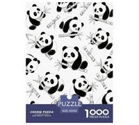 1000 Piece Panda Jigsaw Puzzle for Adults Kids - Family Fun, Educational Toys, Black And White Puzzle, Home Decoration Gifts 70x50cm/1000pcs