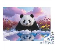 1000 Piece Panda Jigsaw Puzzle for Adults Kids - Stress Relief & Relaxation, Salt Lake Puzzles, Home Decoration Gifts 70x50cm/1000pcs
