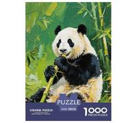 1000 Piece Panda Jigsaw Puzzles for Adults Kids Challenge Toy Family Fun Game Decoration Panda Eating Bamboo Puzzles Gifts 38x26cm/1000pcs