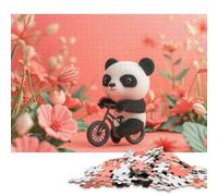 1000 Piece Panda Ride with Bicycle Puzzles for Adults Paper Puzzles Educational Game for Children As A 38x26cm/1000pcs