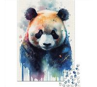 1000 Piece Panda Watercolor Paper Jigsaw Puzzles Adults Teens Jigsaw Large Puzzle Toys Educational Intellectual Decompressing Fun Family Game 1000pcs (38x26cm)