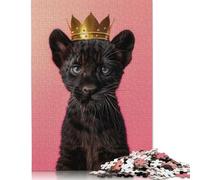1000 Piece Panther Pastel Crown Jigsaw Puzzle for Adult Teenagers Puzzle Jigsaws for Adults Puzzles for Adults 1000pcs (75x50cm)