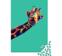 1000 Piece Paper Jigsaw, Animals Giraffe Pop Art, 70x50cm/1000pcs