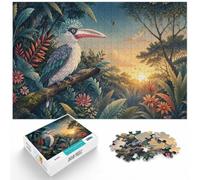 1000 Piece Paper Jigsaw, Bird in Lush Nighttime Forest, 1000pcs (40x28cm) | For screen-free leisure: Adult jigsaw puzzle with 1000 pieces; when a calm, focused hobby suits the moment.