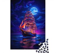 1000 Piece Paper Jigsaw, Fantasy Pirate Ship (2), 38x26cm/1000pcs