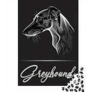 1000 Piece Paper Jigsaw, Greyhound, 38x26cm/1000pcs
