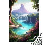 1000 Piece Paper Jigsaw, Hidden Oasis Island River, 70x50cm/1000pcs