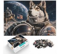 1000 Piece Paper Jigsaw, Husky Dog The Astronaut, 1000pcs (40x28cm) | For winter weekends: Adult jigsaw puzzle with 1000 pieces fits relaxed evenings through December.