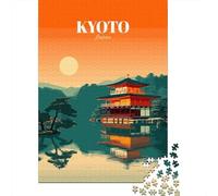 1000 Piece Paper Jigsaw, Kyoto Japan Temple Landscape Art, 38x26cm/1000pcs | For the Christmas break: Adult jigsaw puzzle with 1000 pieces; for a gift that can be enjoyed well beyond the holidays.