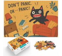 1000 Piece Paper Jigsaw Puzzle for Adults, Don't Panic Poster