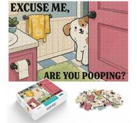 1000 Piece Paper Jigsaw Puzzle for Adults, Excuse Me, Are You Pooping？
