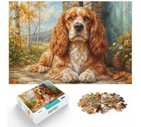 1000 Piece Paper Jigsaw Puzzle for Adults, Golden Cocker Spaniel Portrait