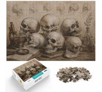 1000 Piece Paper Jigsaw Puzzle for Adults, Human Monkey and Ape skull