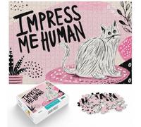 1000 Piece Paper Jigsaw Puzzle for Adults, Impress Me Human Cat Art | For unhurried leisure at home, this adult jigsaw puzzle with 1000 pieces fits quiet afternoons.