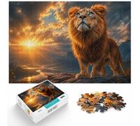 1000 Piece Paper Jigsaw Puzzle for Adults, Majestic Lion with Blue Eyes | For the Christmas break: Adult jigsaw puzzle with 1000 pieces; for a gift that can be enjoyed well beyond the holidays.