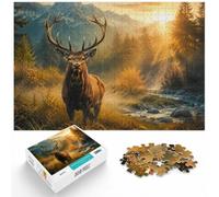 1000 Piece Paper Jigsaw Puzzle for Adults, Majestic Wild Stag | For a useful gift beyond Christmas Day: Adult jigsaw puzzle with 1000 pieces turns winter downtime into puzzle time.
