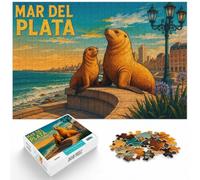1000 Piece Paper Jigsaw Puzzle for Adults, Mar del Plata Sea Lions Poster