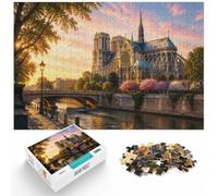 1000 Piece Paper Jigsaw Puzzle for Adults, Notre-Dame Cathedral in Paris