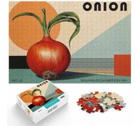 1000 Piece Paper Jigsaw Puzzle for Adults, Onion Bauhaus Kitchen Art