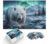 1000 Piece Paper Jigsaw Puzzle for Adults, Polar Bear Double Exposure