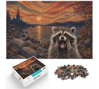 1000 Piece Paper Jigsaw Puzzle for Adults, Raccoon Recreates The Scream | For winter weekends, this adult jigsaw puzzle with 1000 pieces suits quiet moments between celebrations.