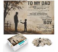 1000 Piece Paper Jigsaw Puzzle for Adults, to My Dad Poster I Know It | For holiday downtime at home, this adult jigsaw puzzle with 1000 pieces creates puzzle time on colder days.