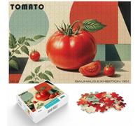 1000 Piece Paper Jigsaw Puzzle for Adults, Tomato Bauhaus Kitchen Art