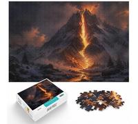 1000 Piece Paper Jigsaw Puzzle for Adults, Volcanic Mountain Eruption | For New Year downtime after the celebrations, this adult jigsaw puzzle with 1000 pieces fits long December evenings.