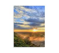 1000 Piece Paper Jigsaw Puzzle，Island's spectacular waterfall before sunset，1000 Pieces, Age 12+（38x26cm）-AP82