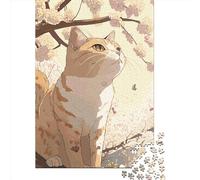 1000-Piece Paper Jigsaw Puzzles Cat Japan Jigsaw Puzzle Home Wall Decor Educational Toy for Family Game 1000pcs (38x26cm)