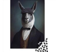 1000-Piece Paper Jigsaw Puzzles Cute Llama Art Jigsaw Puzzle Home Wall Decor Educational Toy for Family Game 1000pcs (38x26cm)