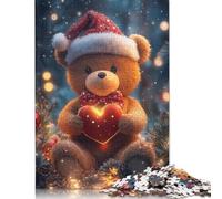 1000-Piece Paper Jigsaw Puzzles Cute Teddy Bear Jigsaw Puzzle Home Wall Decor Educational Toy for Family Game 1000pcs (38x26cm)