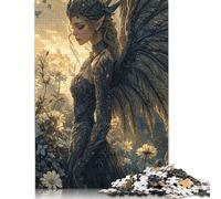 1000-Piece Paper Jigsaw Puzzles Dark Angel in Bloom Jigsaw Puzzle Home Wall Decor Educational Toy for Family Game 1000pcs (38x26cm)