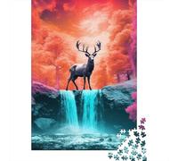 1000-Piece Paper Jigsaw Puzzles Deer Jigsaw Puzzle Home Wall Decor Educational Toy for Family Game 1000pcs (38x26cm)