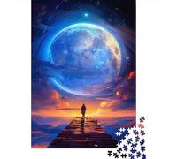 1000 Piece Paper Jigsaw Puzzles for Adults 1000 Pieces Psychedelic Alien Planet Jigsaw Puzzles for Adults Birthday Gifts 38x26cm/1000pcs