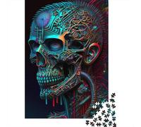 1000 Piece Paper Jigsaw Puzzles for Adults Psychedelic Skull Jigsaw Puzzle for Children Family Games 38x26cm/1000pcs