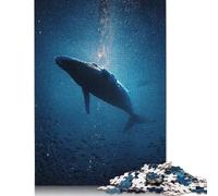 1000 Piece Paper Jigsaw Puzzles for Adults Whale in The Deep Blue Sea Jigsaw Puzzle for Children Family Games 38x26cm/1000pcs
