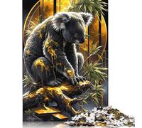 1000-Piece Paper Jigsaw Puzzles Golden Bonsai Koala Jigsaw Puzzle Home Wall Decor Educational Toy for Family Game 1000pcs (38x26cm)