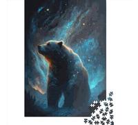 1000-Piece Paper Jigsaw Puzzles Grizzly Bear Jigsaw Puzzle Home Wall Decor Educational Toy for Family Game 1000pcs (38x26cm)