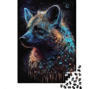 1000 Piece Paper Jigsaw Puzzles Hyena Ink Painting Jigsaw Creative Rectangular Puzzle for Family Game,Friends 1000pcs (38x26cm)