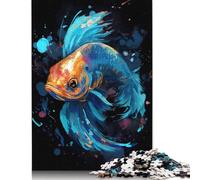 1000 Piece Paper Jigsaw Puzzles Koi Fish Jigsaw Creative Rectangular Puzzle Gift for Family Game,Friends 38x26cm/1000pcs