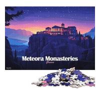 1000 Piece Paper Jigsaw Puzzles Meteora Monasteries, Greece, Night Landscape Jigsaw Puzzle Family Activity 38x26cm/1000pcs