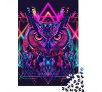 1000 Piece Paper Jigsaw Puzzles Owl Jigsaw Creative Rectangular Puzzle for Family Game,Friends 1000pcs (38x26cm)