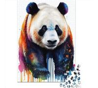 1000-Piece Paper Jigsaw Puzzles Panda Bear Pop Art Animal Jigsaw Puzzle Home Wall Decor Educational Toy for Family Game 1000pcs (38x26cm)