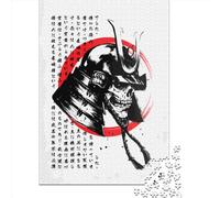 1000 Piece Paper Jigsaw Puzzles Samurai Head Jigsaw Creative Rectangular Puzzle for Family Game,Friends 1000pcs (38x26cm)