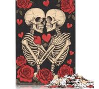 1000 Piece Paper Jigsaw Puzzles Skeleton_lovers Jigsaw Creative Rectangular Puzzle for Family Game,Friends 1000pcs (38x26cm)