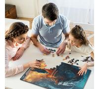 1000 Piece Paper Jigsaw Puzzles The Dragon Lord Jigsaw Creative Rectangular Puzzle for Family Game,Friends 1000pcs (38x26cm)