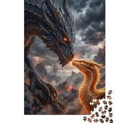 1000 Piece Paper Jigsaw, Two Dragons Facing Each Other, 52x38cm/1000pcs | For the Christmas break, this adult jigsaw puzzle with 1000 pieces creates puzzle time on colder days.