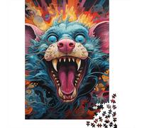 1000 Piece Paper Puzzle For Adults Ferocious Rat Square Puzzle for Kids Family Games 38x26cm/1000pcs